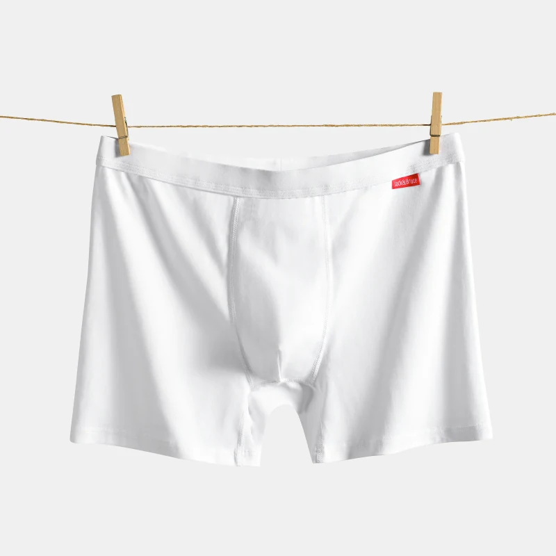 Cotton mid-length boxer, styled